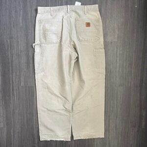Tan Carhartt carpenter pants